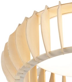 Scandinavische plafondlamp beige 40cm incl. LED - MonteScandinavisch Scandinavisch rond Binnenverlichting Lamp