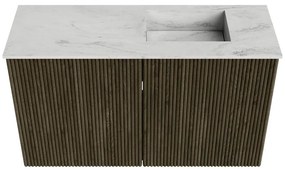 Mondiaz Joya DLux 70cm toiletmeubel shadow met wastafel faye rechts zonder kraangat opalo