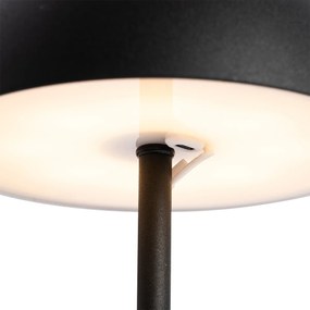 Buiten tafellamp mushroom zwart oplaadbaar 3-staps dimbaar - Keira