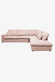 Baron bank 3.5-zits lounge rechts roze/karamel melee