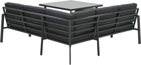 Garden Impressions Tropea lounge dining set 5-delig - donker grijs