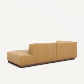 Hoekbank links in linnen fluweel, JACOPO