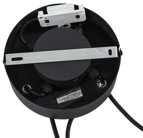 Buiten hanglamp zwart met multicolor kappen van touw 3-lichts IP44 - Cava Jayla