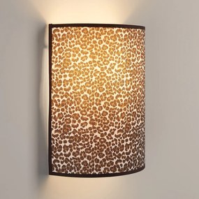 Katoenen wandlamp met luipaardprint Aretha