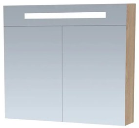 Sanituba Spiegelkast Double Face 80cm Licht eiken