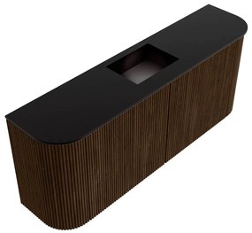 Mondiaz Joya 105cm toiletmeubel ronding links/rechts walnut met wastafel faye midden 1 kraangat urban