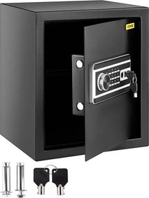 VEVOR Elektronische Kluis 1,7C Digitale Kluis 35x30x40 cm Digitale Elektronische Kluis Gemaakt van het 1,2 mm Dikke Q235 Massief Stalen Bord met 4 Ontgrendelingsmethodes voor Thuis Hotel Kantoor enz
