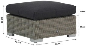 Hoek loungeset 5 personen Wicker Taupe  Garden Collections Cuba