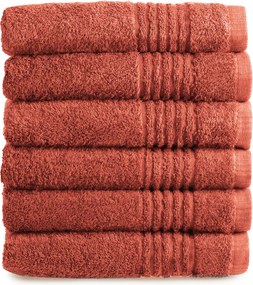 Handdoek Supreme Collectie - 6 stuks - 50x100 - terracotta