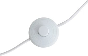 Vloerlamp tripod hout met gestreepte beige en bruine kap 50cm - Lou