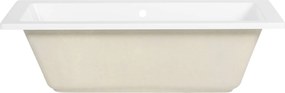 Saqu Deep inbouwbad 2-persoons 180x80cm glans wit acryl
