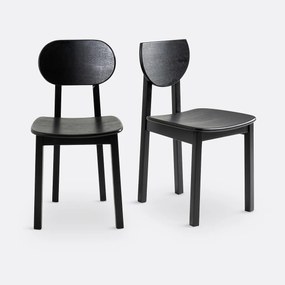 Set van 2 stoelen in essenhout , Tribal