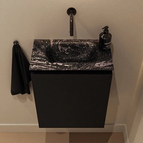 Mondiaz Ture DLux toiletmeubel 40cm urban met wastafel lava midden zonder kraangat