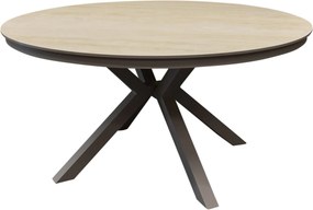 Samantha dining tuintafel 120xH75 cm rond latte keramisch blad
