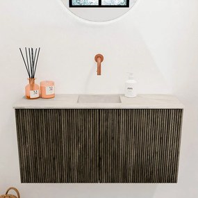 Mondiaz Joya DLux 80cm toiletmeubel shadow met wastafel faye midden zonder kraangat ostra