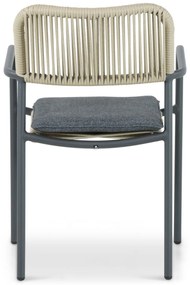 Tuinstoel stapelbaar Aluminium/rope Taupe-naturel-bruin Coco Penya