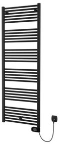 Plieger Elba Electrical Elektrische Designradiator - 170.2x60cm - met thermostaat - 900w - mat zwart 1550004