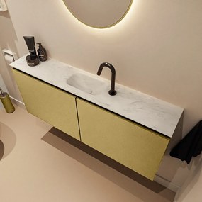 Mondiaz Ture DLux toiletmeubel 120cm oro met wastafel opalo midden met kraangat