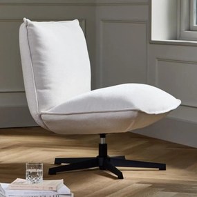 Draaibare Fauteuil Witte Stof Chenille