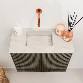Mondiaz Joya DLux 50cm toiletmeubel shadow met wastafel faye links zonder kraangat ostra