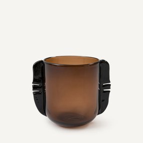 Handgeblazen glazen vaas, H22 cm, Limno