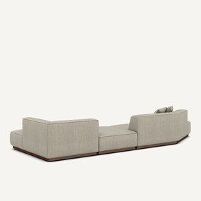 Rechte hoekbank in tweed, JACOPO