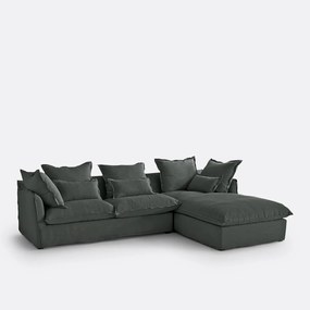 Hoes in linnen voor hoekbank Odna