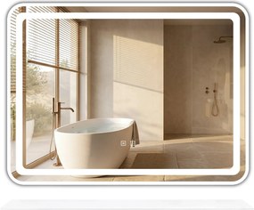 LED wandspiegel met plank 80x60 cm L-8060