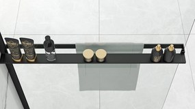 Handdoekenrek EVO ZWART plank voor douchewanden