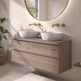 Ben Tendenza badmeubel incl. keramische waskommen 120x46x78cm congo bruin