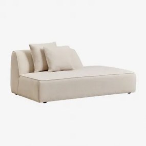 Rechter Divan Voor Cardea Gestoffeerde Modulaire Bank Stof Chenille Beige – Crème - Sklum