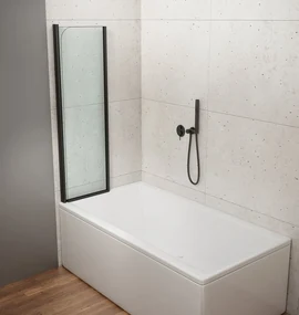 Aqualine Vilma badwand 90x140cm zwart mat