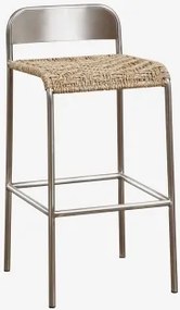 Set Van 2 Hoge Krukken Van Roestvrij Staal Narnial ↑65 Cm & Roestvrij Staal - Jute - Sklum