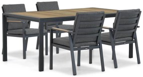 Tuinset 4 personen 180 cm Aluminium Grijs Lifestyle Garden Furniture Marseille/Valence