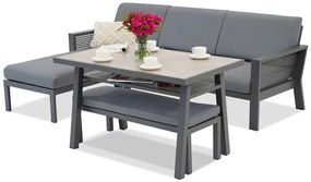 Almeria tuinhoek met bank Garden Point antraciet