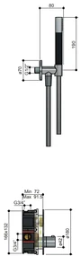 Hotbath Cobber IBS22CR inbouwdouche met 3s handdouche, 15cm plafondbuis en 30cm hoofddouche chroom