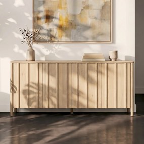 Modern Dressoir Eikenhout Naturel - 183x47x80cm.