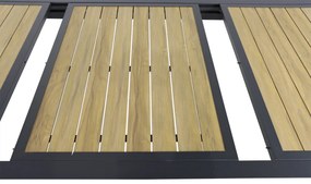 Tuinset 6 personen 214 cm Aluminium/teak Grijs Osmen Midura/Rosarno