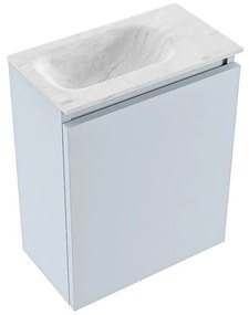 Mondiaz Ture DLux toiletmeubel 40cm clay met wastafel opalo links met kraangat