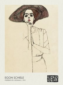 Kunstreproductie Portrait of a Woman (1910), Egon Schiele