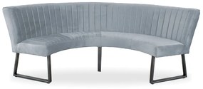 Eetkamerbank - Hengelo - geschikt voor ronde tafel 150 cm - stof Element lichtblauw 16