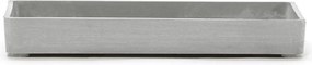 Ecopots onderschotel Display Platter 20 - Rechthoekig - White Grey - 20cm x 10cm x H2,5cm