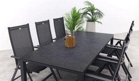 Hartman Napoli/Chaneo verstelbare tuinset - 220x100 cm. - 7-delig
