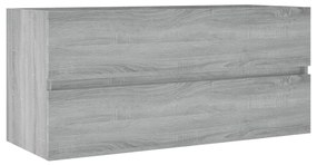 vidaXL Wastafelkast 100x38,5x45 cm bewerkt hout grijs sonoma eiken