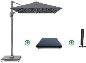 Zweefparasol  3x2m T1 (incl. voet + hoes) antracite Grijs-antraciet Platinum Voyager