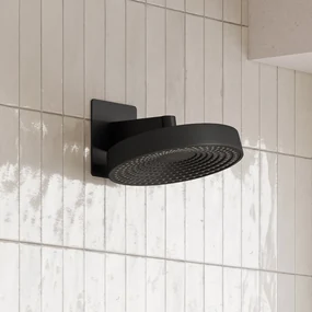Saniclear Evolution hoofddouche 30cm met wandbevestiging zwart mat
