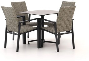 + 15% kassakorting | Diningset Manifesto | 4 personen kunststof | Tuinset stapelbaar | 5-delig | Kees Smit Tuinmeubelen