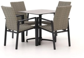 Diningset Manifesto  | 4 personen kunststof | Tuinset stapelbaar | 5-delig | Kees Smit Tuinmeubelen