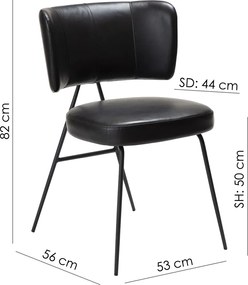 Dan-Form Roost Design Eetkamerstoel Bruin Vintage Kunstleer