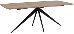 Goossens Excellent Eettafel Floyd, Semi rechthoekig 180 x 100 cm met split